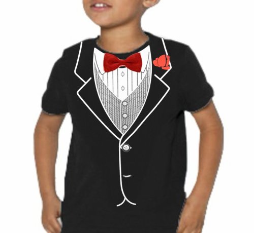 Kids All Occasion Formal Tuxedo T-Shirt (Black) #9