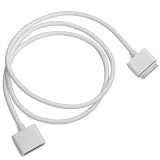 White Dock Extension Cable 30-pin for iPhone iPod (Support audio, video transfer on iPhone, charge )