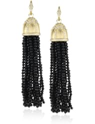 Katie Decker "Gothic" 18k Diamond and Black Onyx Tassel Earrings