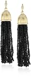 Katie Decker "Gothic" 18k Diamond and Black Onyx Tassel Earrings