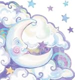 Moon Peel & Stick Purple Wall Mural Moon Peel & Stick - Purple Wall Mural