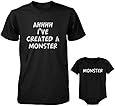 Daddy and Baby Matching T-Shirt and Onesie Set - Ahhh I've Created A Monster