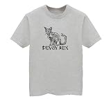 Devon Rex - Youth T-Shirt, Light Steel, Medium