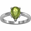 14K White Gold Peridot Ring