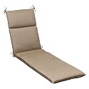Pillow Perfect Outdoor Tan Textured Solid Sunbrella Chaise Lounge Cushion