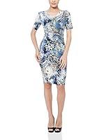 The Jersey Dress Company Vestido 3336 (Azul / Multicolor)