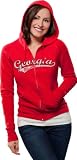Georgia Bulldogs Women's Distressed Tail Sweep Full Zip Hooded Sweatshirt