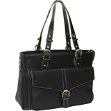 Heritage Leather Top Zip Computer Tote (Closeout)