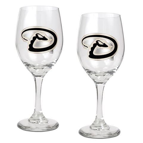 Arizona Diamondbacks Set of 2 Wine Glasses