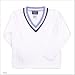 Baby : Boys V-Neck Cotton Tennis Sweater-White-3/4