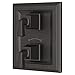 American Standard T455740.278 Town Square S Two-Handle Thermostat Shower Valve Trim Kit, Legacy Bronze