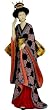Educational Unique Simple Beautiful Gift Idea for Her - 14" Hand Painted Geisha Figurine Statue w/ Ivory Sash