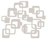 Warm Gray Funky R/ Squares Wall Vinyl Sticker Decal 20 Pieces 6inch & Smaller
