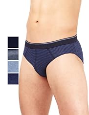 4 Pack Cool & Fresh™ Stretch Cotton Feeder Striped Slips with Stay New™