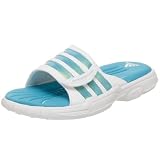 adidas Womens SS 2G Slide 2 Sandal,White/Cyan/White,8 M
