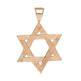14K Rose Gold Star of David Pendant