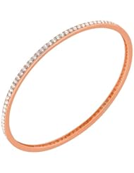 1.92 ct. tw Round Diamond Bangle Bracelet in Prong Setting - G-H SI1 - 18 Kt. Rose Gold