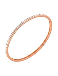 3.00 ct. tw Round Diamond Bangle Bracelet in Prong Setting - G-H SI1 - 14 Kt. Rose Gold