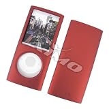 Apple iPod Nano 4G (4th Generation) Rubberized Snap-On Hard Case Protector Red