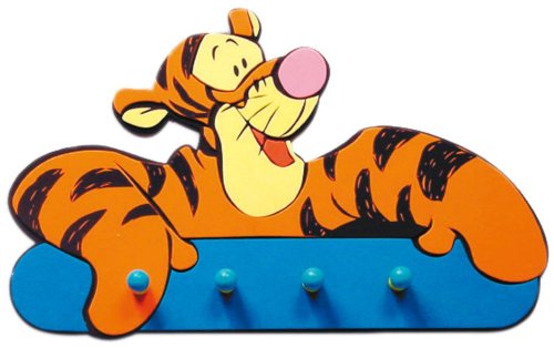 DECOFUN 35302165 - Winnie the Pooh 4er Kleiderhakenleiste Tigger