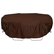 Two Dogs Oval Table and Chair Cover Set - Chocolate Brown (110")