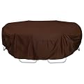 Two Dogs Oval Table and Chair Cover Set - Chocolate Brown (110")