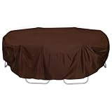 Two Dogs Designs, 110 Oval/Rect Table Cover, Chocolate Brown