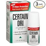 Certain Dri Roll-On Anti-Perspirant 1.2 Fl  Ozs, (Pack of 3)