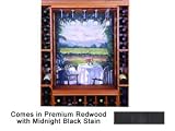 Wine Cellar Innovations Premium Redwood with Midnight Black Stain Tabletop below Glass Rack 1x27x14-in.