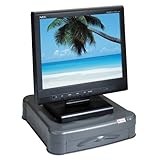 3M(TM) Monitor Stand, Adjustable in Increments of 1-1/2 Inches , Holds up to 80 Pounds, Charcoal Grey