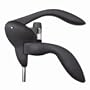 Metrokane Houdini Lever Style Corkscrew with Foil Cutter-Velvet Black