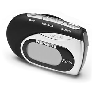 Zon Multi-Functional Digital Pedometer (Black/Siver)