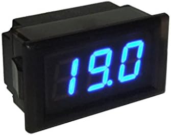 LOTW-BRO New Arrival DIY Waterproof Monitor Two Wires DC3-30V 12/24V Volt Battery Meter Voltage Tester Automative Electric Cars Gauge Small Digital Voltmeter 0.52" LED Display (Blue)