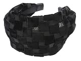 L. Erickson USA Scarf Headband -Stepping Stone Black Italian Velvet