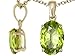 1.20 cts Genuine Oval Peridot Pendant in 14k title=