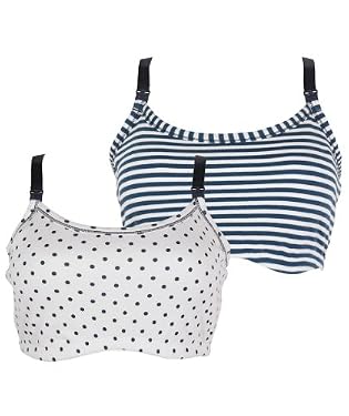 Spot and Stripe Nursing Sleep Bra - 2pk