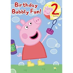 Peppa Pig Birthday Card with Badge - Age 2 Today