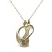 14K Gold 2Parent/1Child Loving Family (R) Pendant