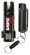 SABRE RED Police Strength Pepper Spray - Home and Away Protection Kit - Compact, Black Case with Quick Release and Glow-In-Dark Home Spray with Wall Mount