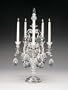 Schonbek 71015-76 Heirloom Bronze Renaissance Crystal Five Light Up Lighting Candelabra from the Ren