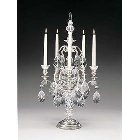 Schonbek 71015-42 Natural Rust Renaissance Crystal Five Light Up Lighting Candelabra from the Renais