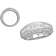 14K White Gold Diamond Ring/Band - 1.00 Ct.