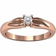 18K Rose Gold Solitaire Diamond Ring - 0.10 Ct.