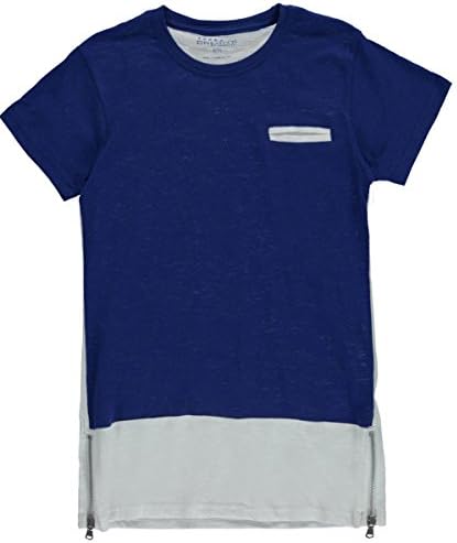 Galaxy by Harvic Big Boys' "Zips at Sides" T-Shirt - royal blue, 10 - 12