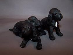 Cocker Spaniel Pups Black Dog Figure Dogs & Pups Galore Figurine