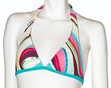 Reebok Women's Soul Wave Halter Top with Shine, Turquoise, Large