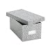 Oxford Reinforced Board 4 x 6 Card File With Lift-Off Cover, Black/White Agate,1 Per Box , (40589)