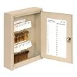 Buddy Products Key Cabinet, 30 Hooks, Steel, 3 x 12 x 10 Inches, Platinum (0130-6)