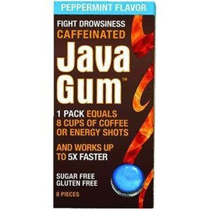 Java Gum - Caffeinated Energy Gum (Peppermint Case Pack (96 Pieces))