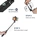 New Generation Selfie stick,MOKAI START® Monopod Extendable Selfie Stick Self Portrait Pole with Built-in Remote Shutter Button Designed for Apple, Android Smartphones
